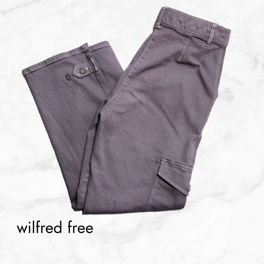 Aritzia Wilfred Free Modern Cargo Pant GD Purple Slate high waist utility - Sz 6